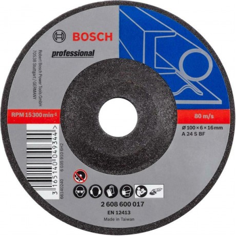 Bosch 1pc A24SBF 4" Grinding Disc (100mm x 6mm x 16mm) (2608600017)